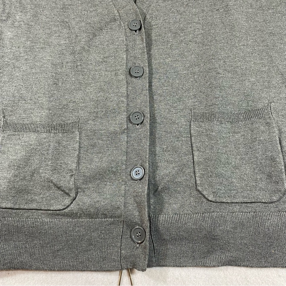 Grace Elements Button Down Cardigan Stretchy Gray… - image 5